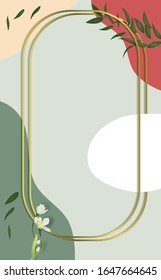 Vintage Vektorillustration Hintergrund mit grünem Ast und Frühlingsblume.