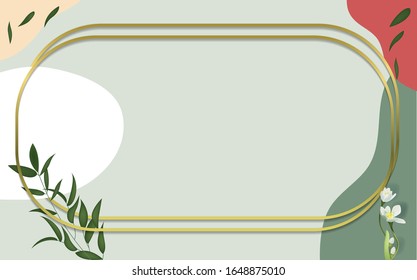 Arrière-plan vectoriel vintage avec branche verte et fleur de printemps.
