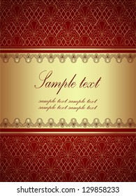 Vintage vector background with luxury decor. Vector illustration