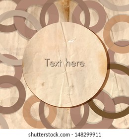 Vintage vector background from old paper and place for your text