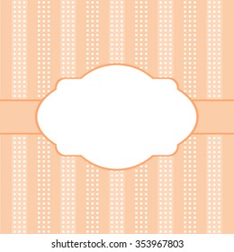 Vintage vector background with ornamental frame template