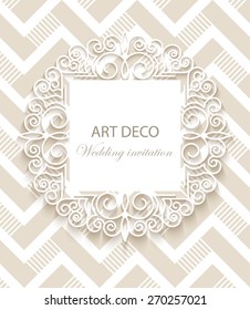 Vintage vector background with paper border decoration, divider, header, ornamental frame template, eps10