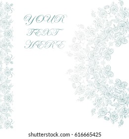 Vintage vector background with paper border decoration, divider, header, ornamental frame template, eps10