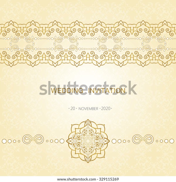 Vintage vector background with\
paper border lines, divider, header, ornamental frame template.Lace\
decor for birthday and greeting card, wedding\
invitation.