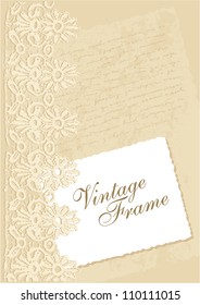 vintage vector background with photo frame