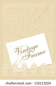 vintage vector background with photo frame