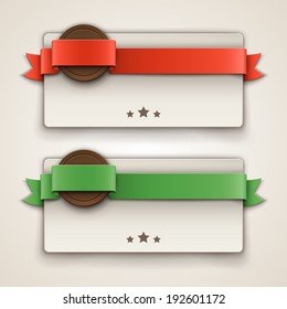 Vintage vector banners set