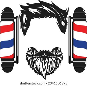 Vintage Vector Barbershop Logo Template