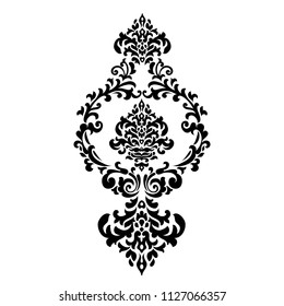 Vintage vector baroque frame scroll ornament engraving border floral retro pattern antique style acanthus foliage swirl decorative design element filigree calligraphy. 