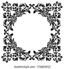 Floral Frame Vector Illustration Stock Vector (Royalty Free) 1097186825