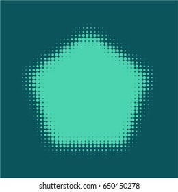 Vintage Vector Basic Shape Polygon Halftone Dot Pattern Design