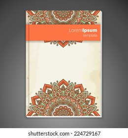 Vintage vector brochure Design cover