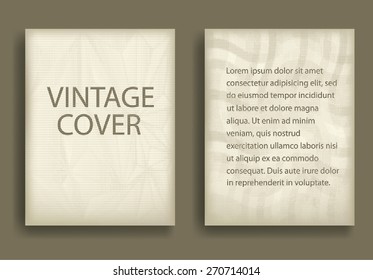 Vintage Vector Brochure or Layout Magazine. Halftone Dotted Abstract Flyer in Grunge Style. 