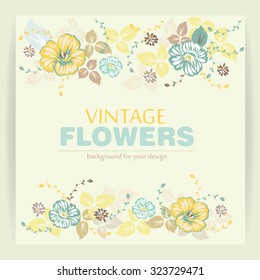 Vintage vector card