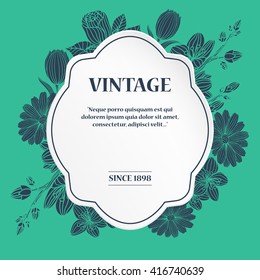 Vintage vector card