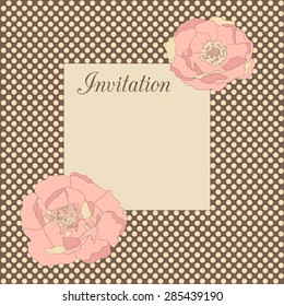 Vintage vector card. Can be used how invitation to wedding or another important day