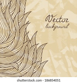 Vintage vector card. Hand drawn illustration.