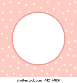 Vintage vector card. Pink flowers background. 