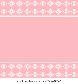 Vintage vector card spring in pink tones