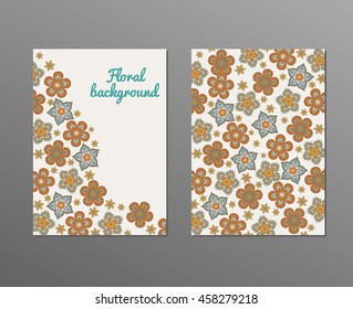 Vintage vector card template.