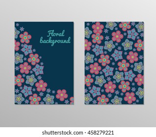 Vintage vector card template.