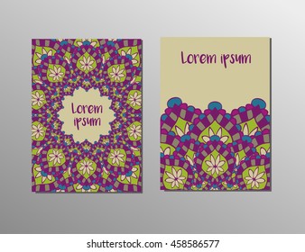 Vintage vector card template.