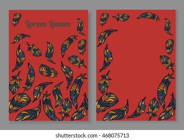Vintage vector card template.