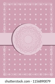 Vintage vector card templates. Can be used for Save The Date, baby shower, mothers day, valentines day, birthday cards, invitations. Seamless pattern is masked