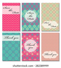 Vintage vector card templates. Can be used for Save The Date, baby shower, mothers day, valentines day, birthday cards, invitations. Template Vector response card 