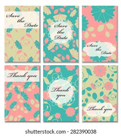 Vintage vector card templates. Can be used for Save The Date, baby shower, mothers day, valentines day, birthday cards, invitations. Template Vector response card 