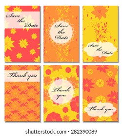 Vintage vector card templates. Can be used for Save The Date, baby shower, mothers day, valentines day, birthday cards, invitations. Template Vector response card 