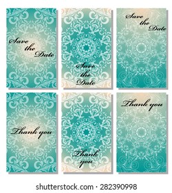 Vintage vector card templates. Can be used for Save The Date, baby shower, mothers day, valentines day, birthday cards, invitations. Template Vector response card 