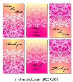 Vintage vector card templates. Can be used for Save The Date, baby shower, mothers day, valentines day, birthday cards, invitations. Template Vector response card 