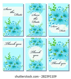 Vintage vector card templates. Can be used for Save The Date, baby shower, mothers day, valentines day, birthday cards, invitations. Template Vector response card save the date card