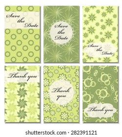 Vintage vector card templates. Can be used for Save The Date, baby shower, mothers day, valentines day, birthday cards, invitations. Template Vector response card 