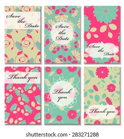 Vintage vector card templates. Can be used for Save The Date, baby shower, mothers day, valentines day, birthday cards, invitations. Template Vector response card 