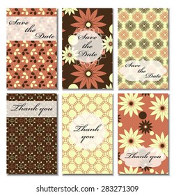 Vintage vector card templates. Can be used for Save The Date, baby shower, mothers day, valentines day, birthday cards, invitations. Template Vector response card 