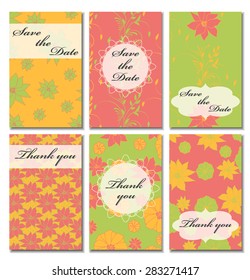 Vintage vector card templates. Can be used for Save The Date, baby shower, mothers day, valentines day, birthday cards, invitations. Template Vector response card 