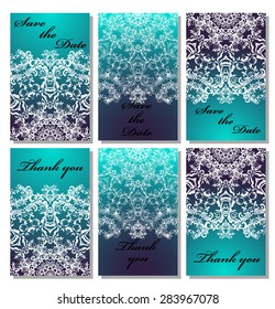 Vintage vector card templates. Can be used for Save The Date, baby shower, mothers day, valentines day, birthday cards, invitations. Template response card save the date 