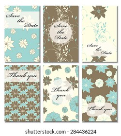 Vintage vector card templates. Can be used for Save The Date, baby shower, mothers day, valentines day, birthday cards, invitations. Template response card save the date 