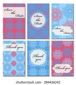 Vintage vector card templates. Can be used for Save The Date, baby shower, mothers day, valentines day, birthday cards, invitations. Template response card save the date 