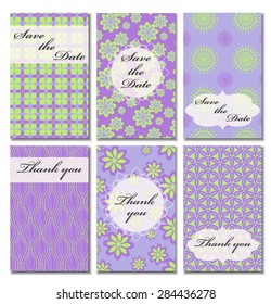 Vintage vector card templates. Can be used for Save The Date, baby shower, mothers day, valentines day, birthday cards, invitations. Template response card save the date 