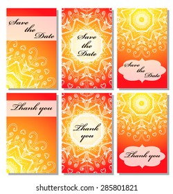 Vintage vector card templates. Can be used for Save The Date, baby shower, mothers day, valentines day, birthday cards, invitations. Template Vector response card save the date card