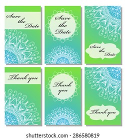 Vintage vector card templates. Can be used for Save The Date, baby shower, mothers day, valentines day, birthday cards, invitations. Template Vector response card save the date card