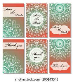 Vintage vector card templates. Can be used for Save The Date, baby shower, mothers day, valentines day, birthday cards, invitations. Template Vector response card save the date card