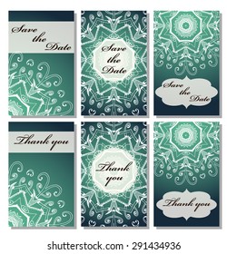Vintage vector card templates. Can be used for Save The Date, baby shower, mothers day, valentines day, birthday cards, invitations. Template Vector response card save the date card