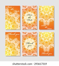 Vintage vector card templates. Can be used for Save The Date, baby shower, mothers day, valentines day, birthday cards, invitations. Template Vector response card save the date card
