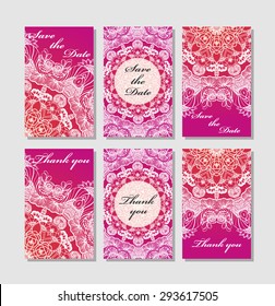 Vintage vector card templates. Can be used for Save The Date, baby shower, mothers day, valentines day, birthday cards, invitations. Template Vector response card save the date card
