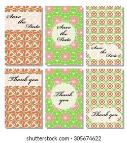 Vintage vector card templates. Can be used for Save The Date, baby shower, mothers day, valentines day, birthday cards, invitations. Template Vector flower response card save the date card