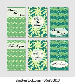 Vintage vector card templates. Can be used for Save The Date, baby shower, mothers day, valentines day, birthday cards, invitations. Template Vector response card save the date card